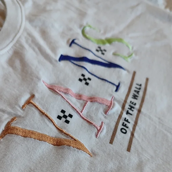 Vans White Multicolor Logo Long Sleeve Tee - Picture 4 of 4